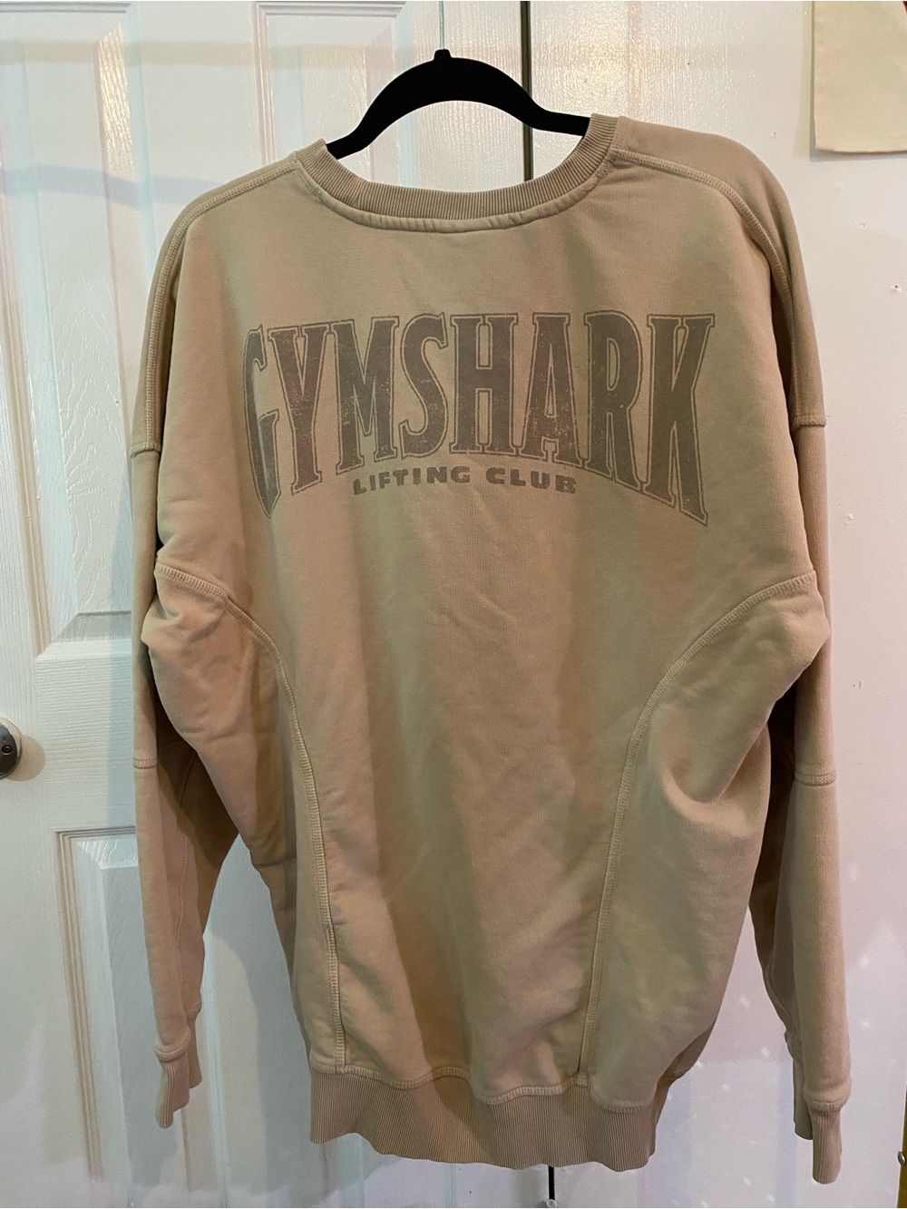 Gymshark Lifting Club Oversized Crewneck Sweatshirt in Beige